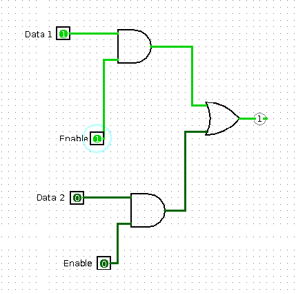 Circuit diagram for multiplexer