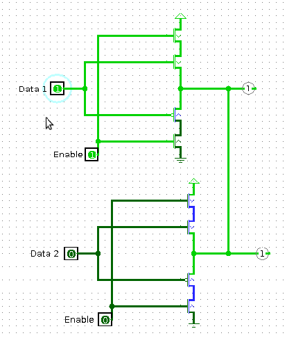 Circuit diagram for analog tri-state buffer drivers