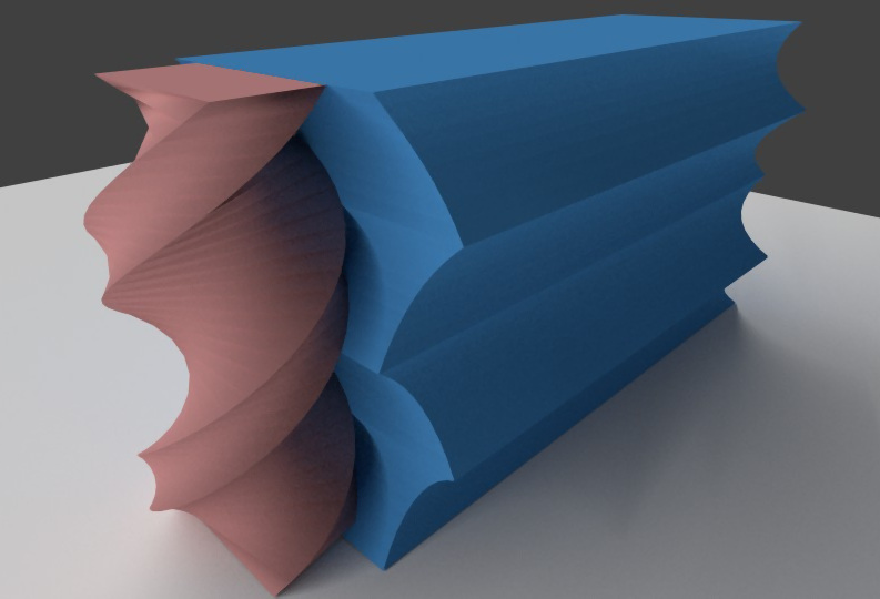 Robot and wall paths in configuration space