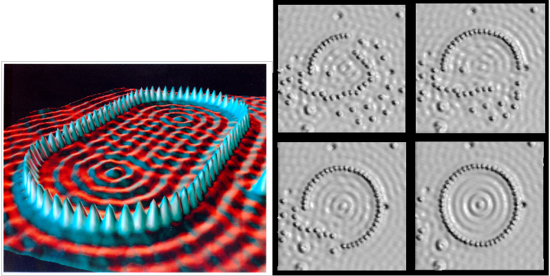 IBM atomic force microscope image of electron in atom
      corral