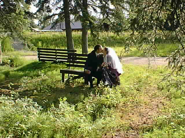 Wedding photo with
        visible pixels