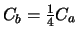 $C_b=\frac{1}{4} C_a$