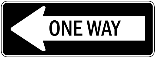 Us Road Signs One Way Left Regulatory